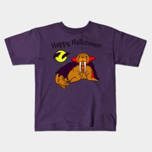 Halloween Vampire Walrus Kids T-Shirt